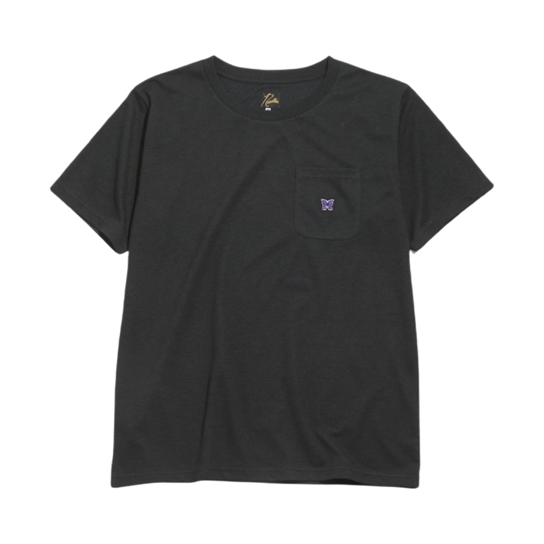 니들스 로고 숏슬리브 크루넥 티셔츠 블랙