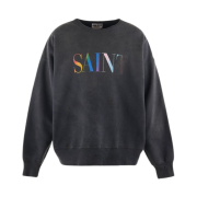 Saint Mxxxxxx Rainbow Saint Crew Sweatshirt Black - 24AW