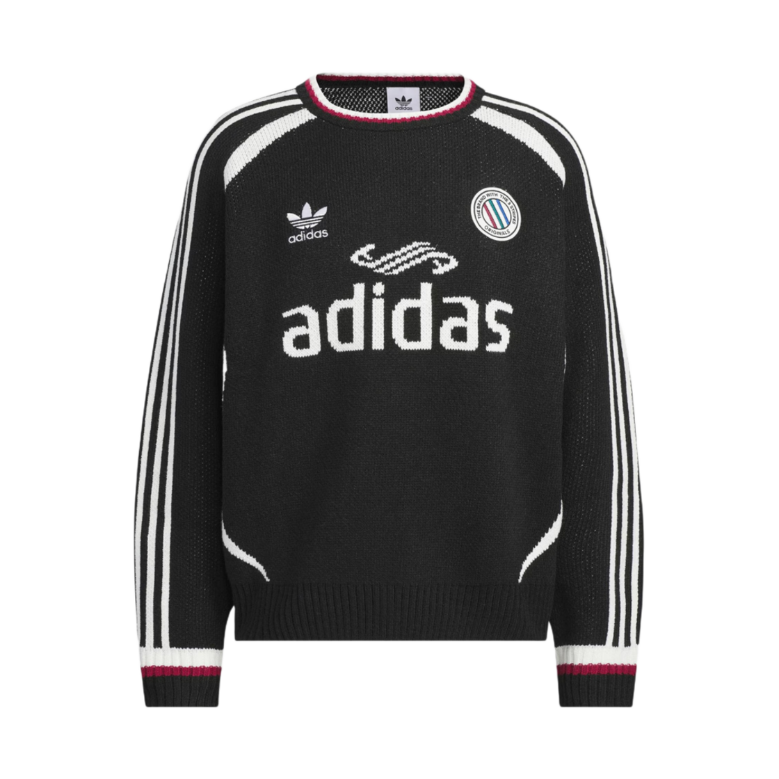 아디다스 오리지널스 아디컬러 베이직 풀오버 스웨터 블랙 - US 사이즈