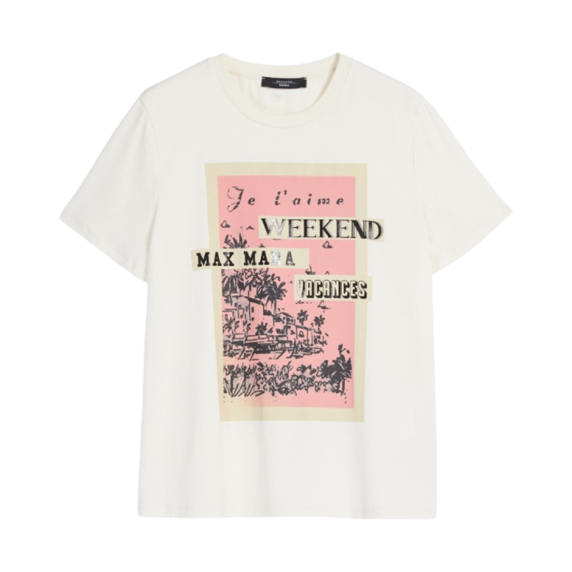 (W) 위켄드 막스마라 무라노 코튼 저지 티셔츠 아이보리((W) Weekend Max Mara Murano Cotton Jersey T-shirt Ivory) - 1