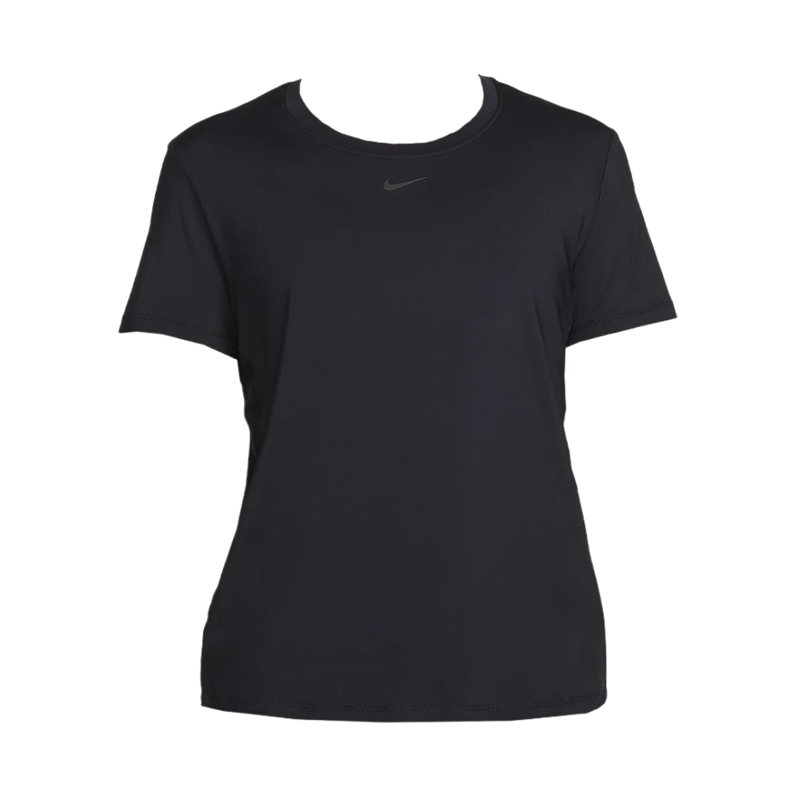 (W) 나이키 드라이핏 원 클래식 숏슬리브 탑 블랙 - 아시아((W) Nike Dri-Fit One Classic Short-Sleeve Top Black - Asia) - 1