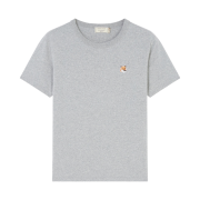(W) Maison Kitsune Fox Head Patch Classic T-Shirt Grey Melange