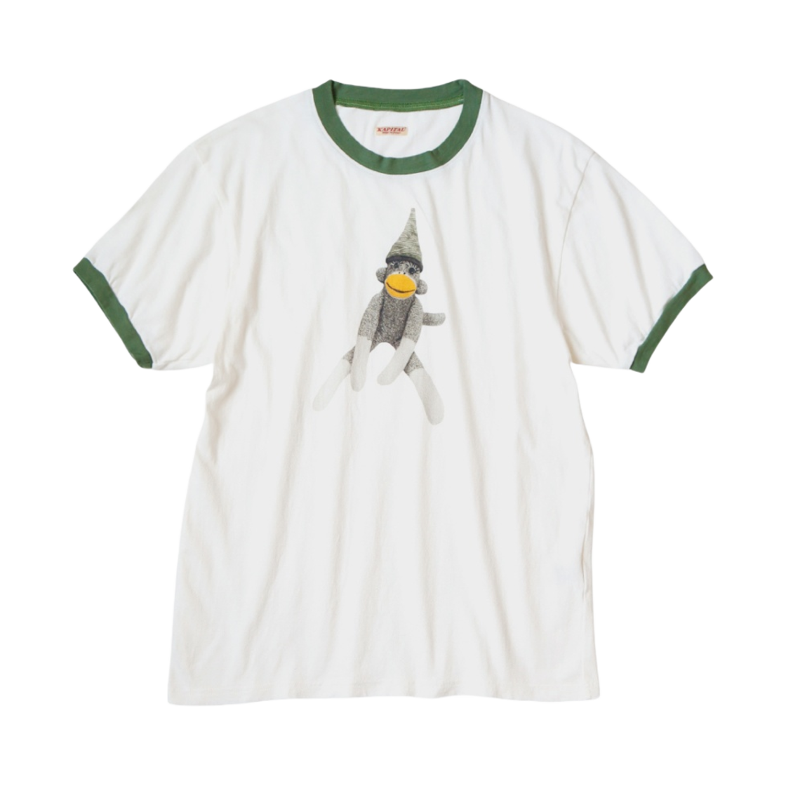 K2403SC113 Kapital 20 Tenjiku Ringer T-Shirt Chiropup Pt White