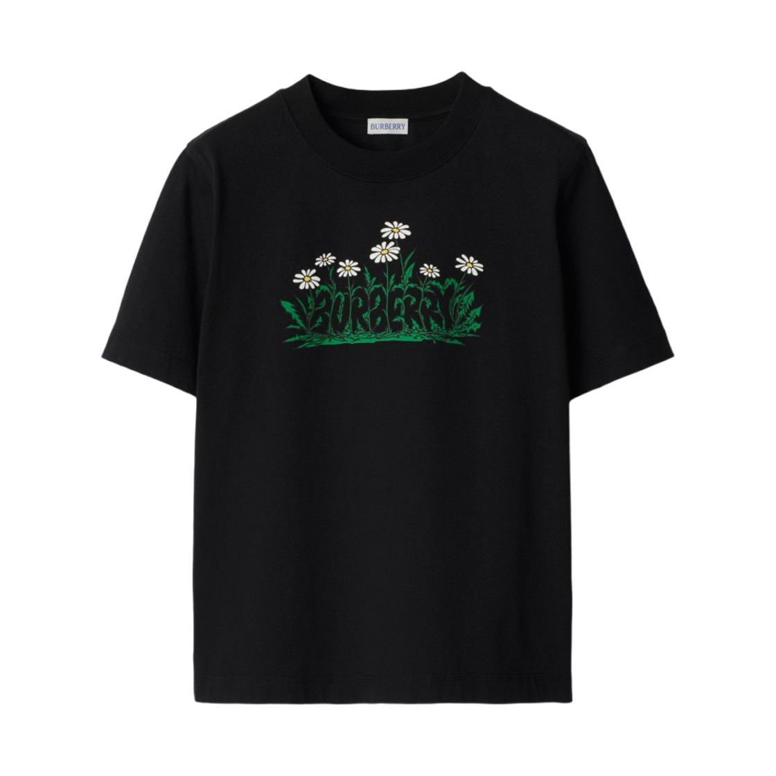 8102403 (W) Burberry Daisy Logo Cotton T-Shirt Black