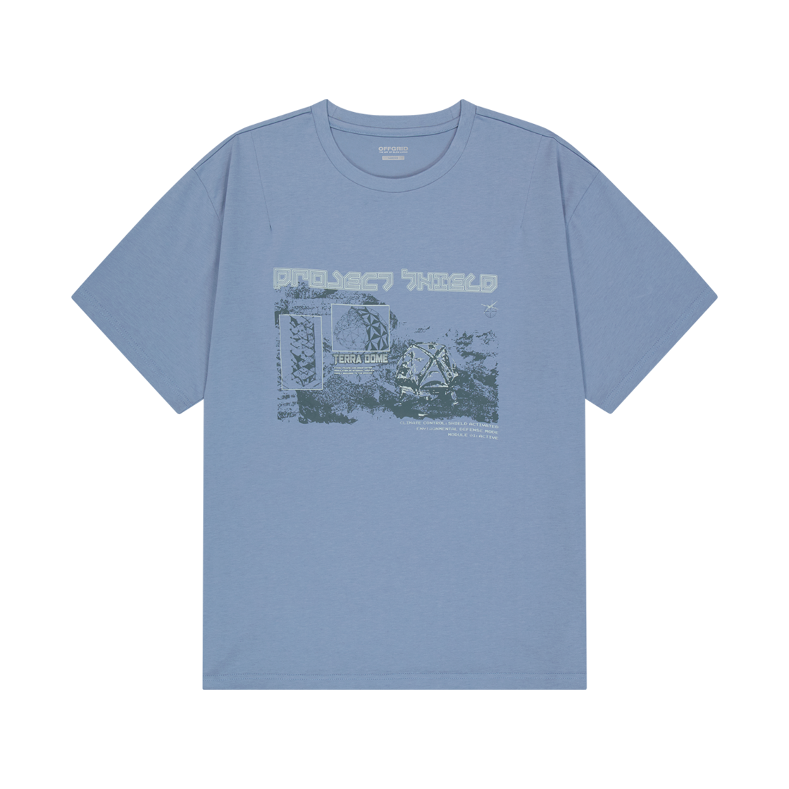 25Q2ODUTS18BL OFFGRID OG Shield Dart Sleeve T-shirt Dark Blue