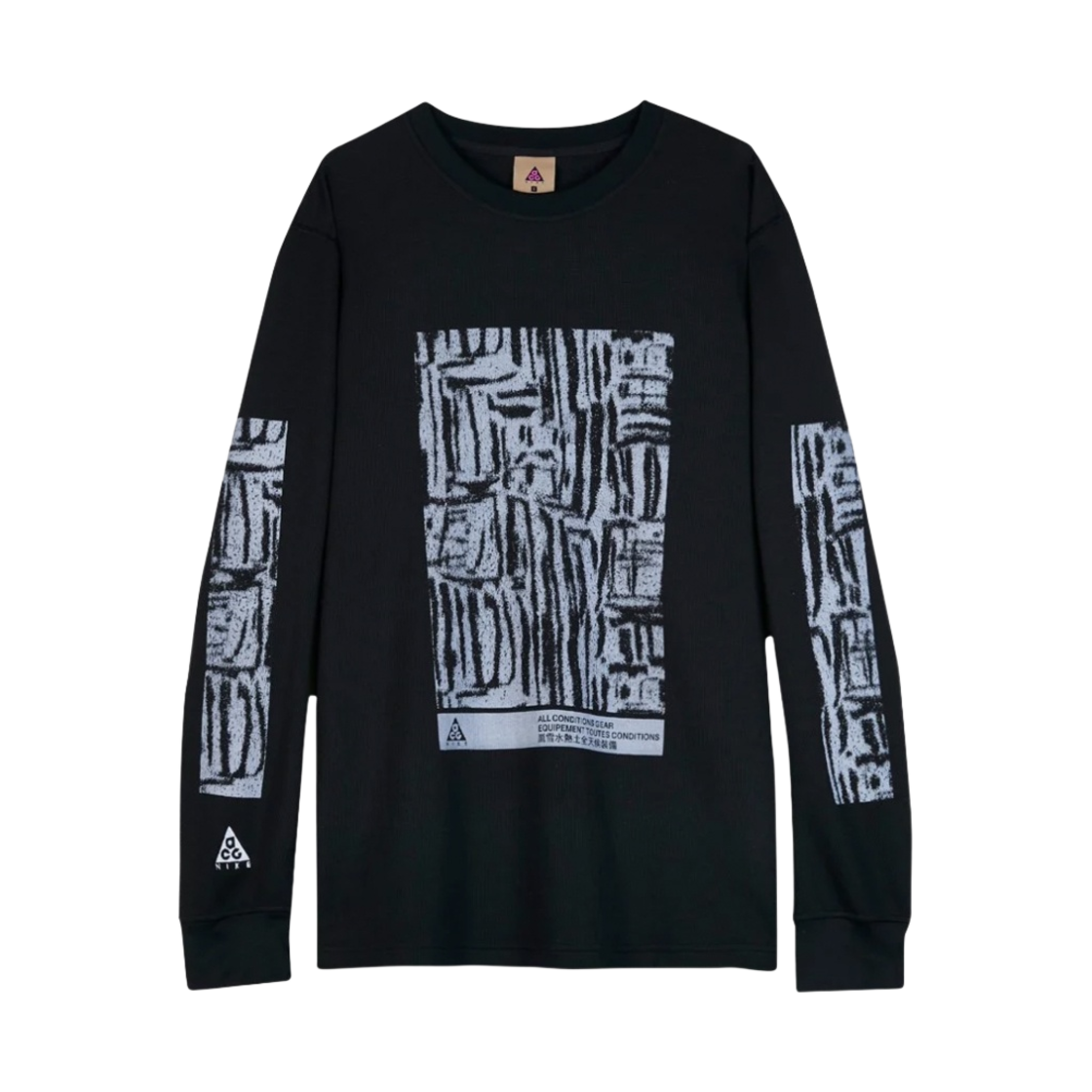 나이키 ACG 롱슬리브 와플 탑 블랙 - 아시아(Nike ACG LS Waffle Top Black - Asia)