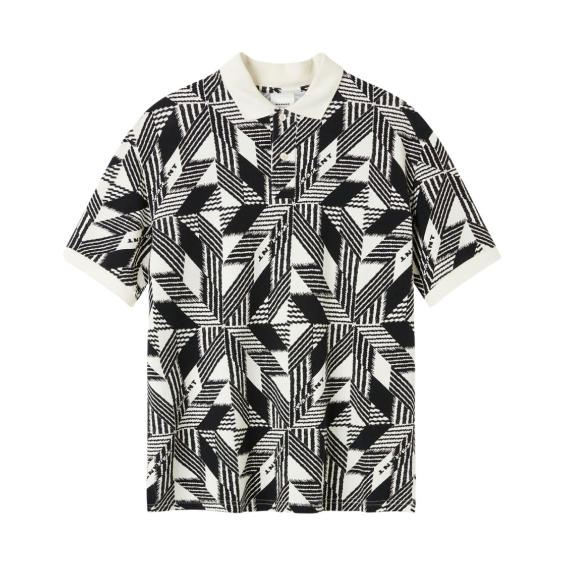 PL0002HA-A1N51H-01BK Isabel Marant Anafiko Polo Shirt Black - 23SS