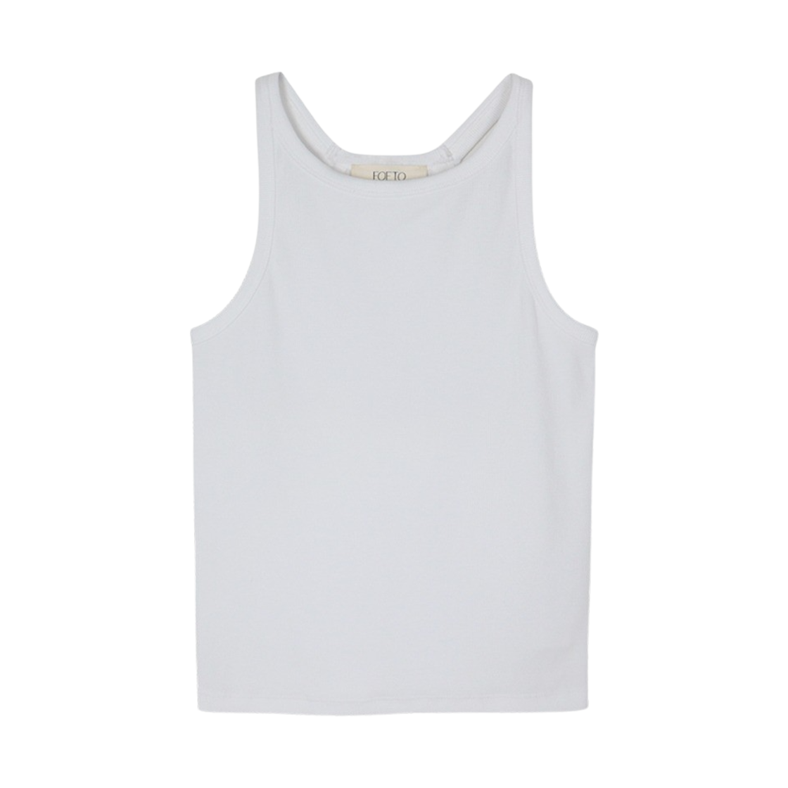 FOETO_135 FOETO Lace Halter Neck Sleeveless White