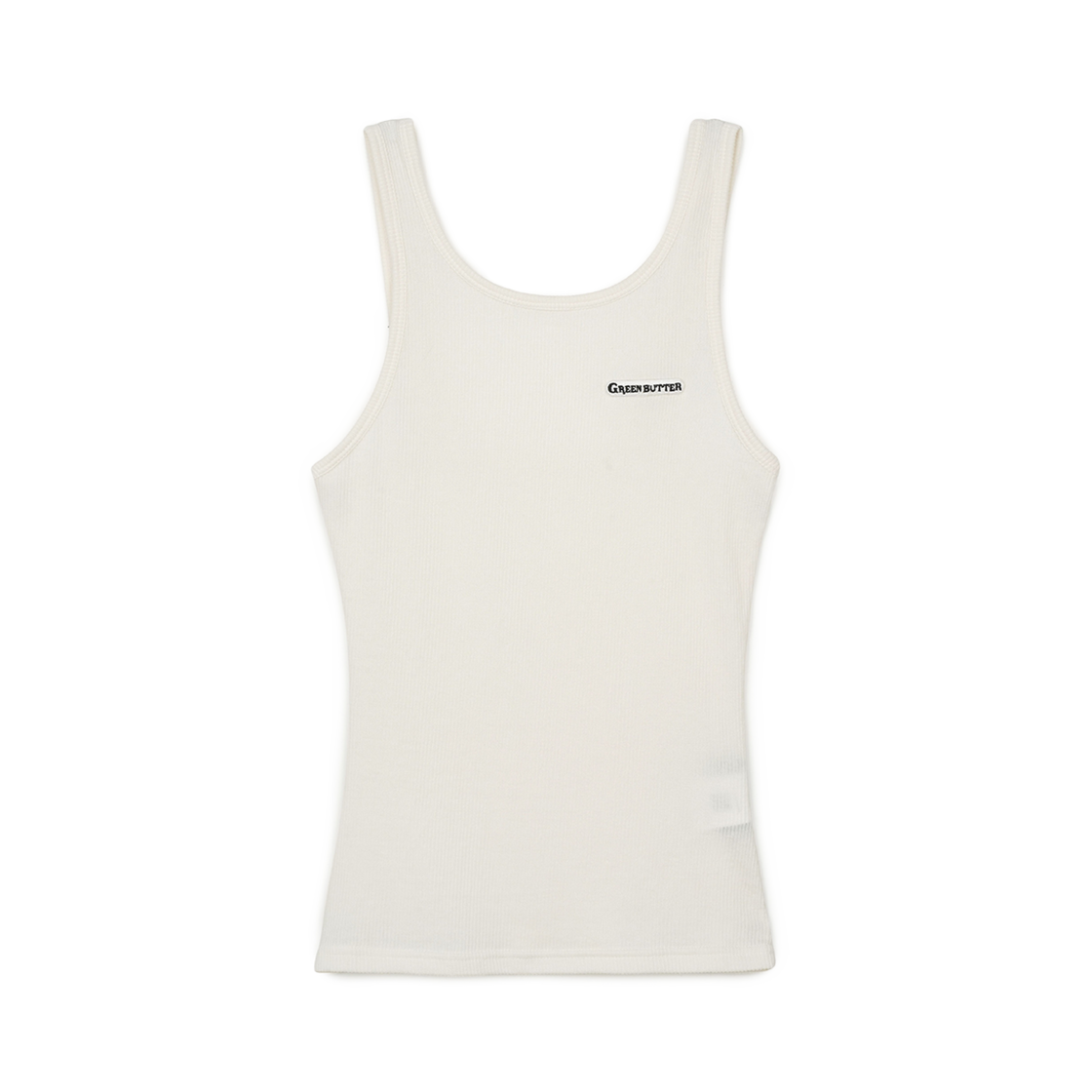 그린버터 스판 로고 슬리브리스 크림(Greenbutter Span Logo Sleeveless Cream) - 1