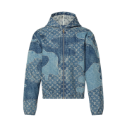 Louis Vuitton x Nigo Monogram Patchwork Denim Hoodie Indigo