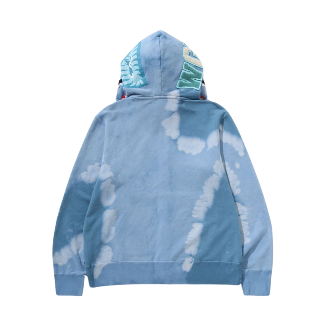베이프 핸드 다이 샤크 풀 집 후드 블루(BAPE Hand Dye Shark Full Zip Hoodie Blue) - 2