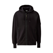 C.P. Company Diagonal Raised Fleece Full Zip Hooded Sweatshirt Total Eclipse Blue - 25SS