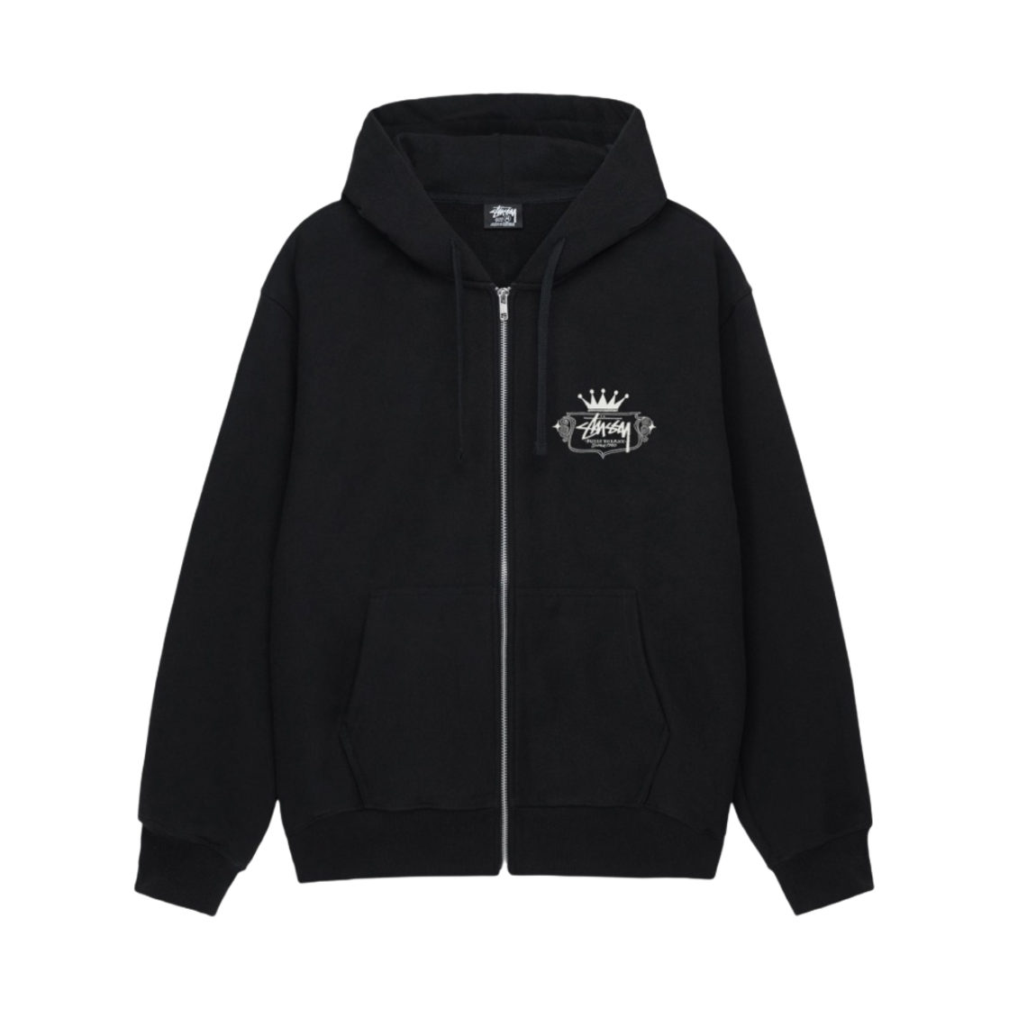 스투시 빌트 투 라스트 후드 집업 블랙