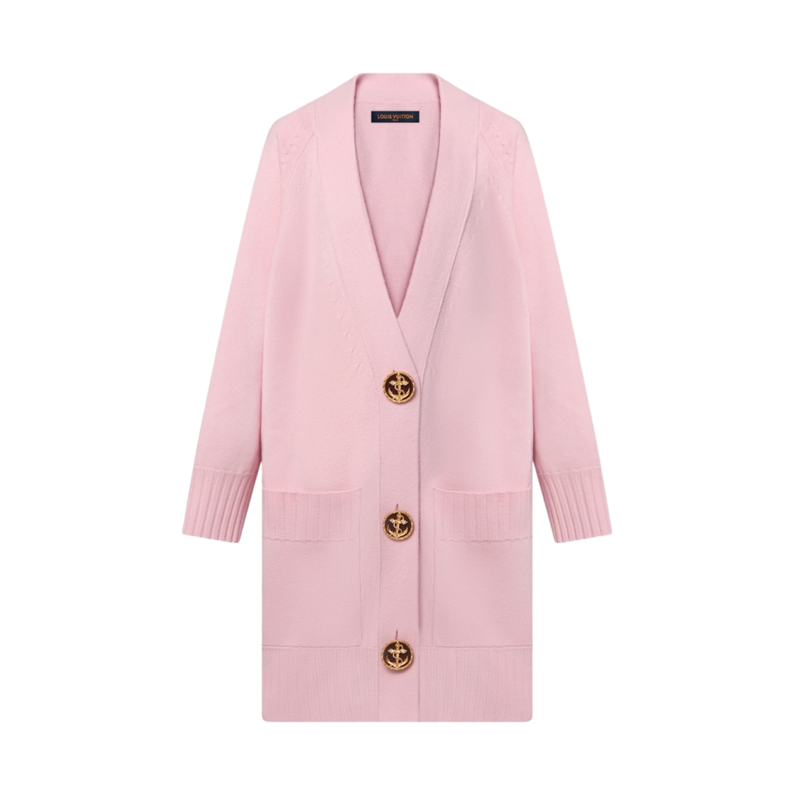 - (W) Louis Vuitton Oversized Detail Cardigan Rose - 대표 이미지 #1