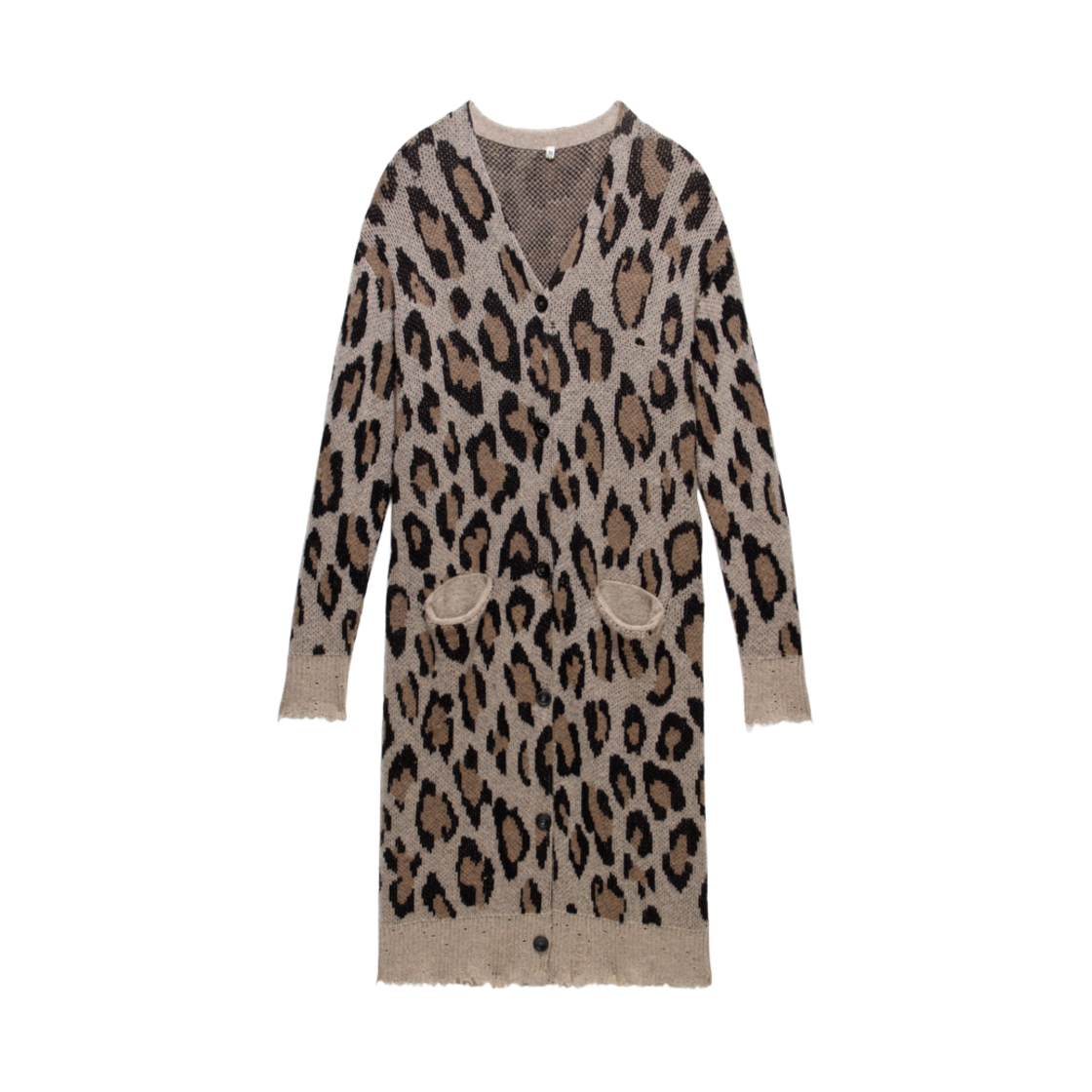 R13W3680-10 (W) R13 Long Cardigan Leopard