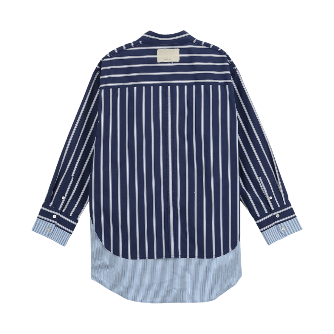 (W) 마뗑킴 더블 레이어 스트라이프 셔츠 네이비((W) Matin Kim Double Layers Stripe Shirt Navy) - 2