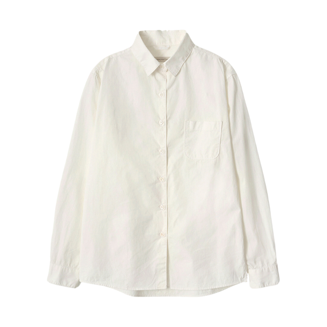 (W) 낫띵 리튼 클래식 스탠다드 코튼 셔츠 화이트((W) Nothing Written Classic Standard Cotton Shirt White)