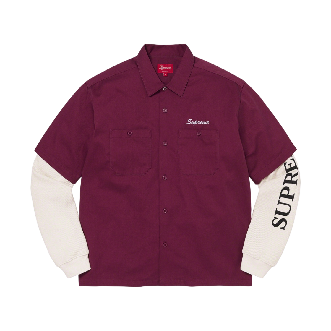 슈프림 써멀 워크 셔츠 더스티 마룬 - 21FW(Supreme Thermal Work Shirt Dusty Maroon - 21FW) - 1