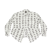 (W) Balenciaga Hand Drawn BB Icon Swing Shirt White
