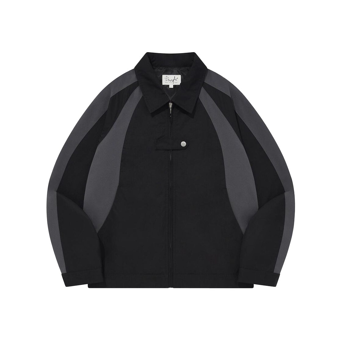 PES1JK398ABK Phyps Dept Colorblock Curve Trucker Jacket Black