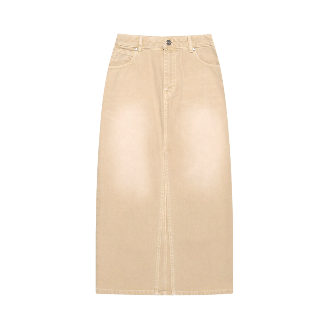랭글러 (W) 워시드 데님 롱 스커트 베이지(Wrangler (W) Washed Denim Long Skirt Beige)