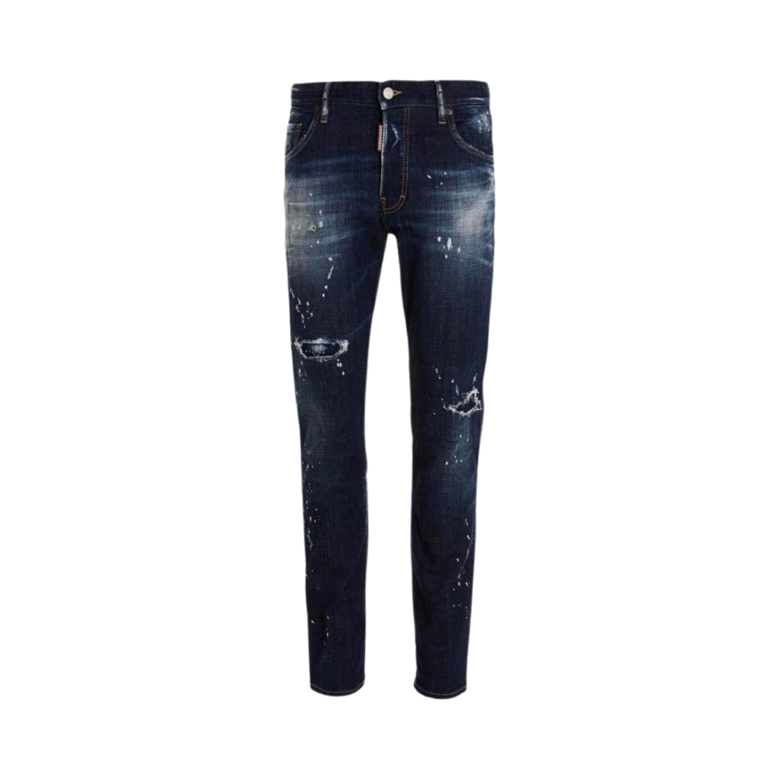 S74LB1232S30342470 Dsquared2 Dark Ripped Wash Skater Jeans Blue