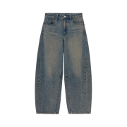 (W) GU Barrel Leg Jean Blue