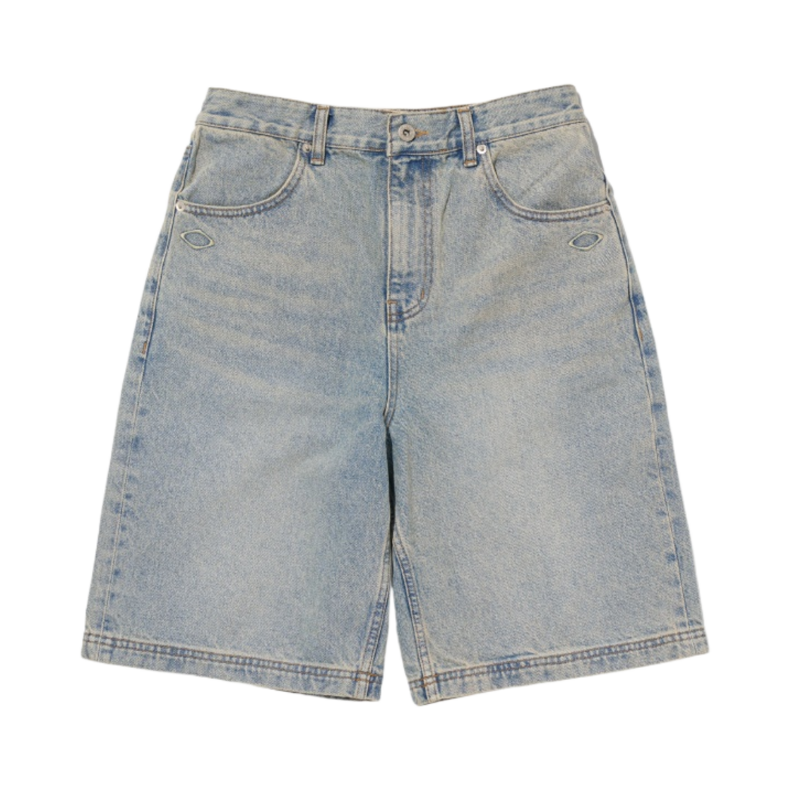 【MISCHIEF】 WASHED BERMUDA PANTS ★大人気★ W) 미스치프 데님 버뮤다 팬츠 라이트 블루 | Mischief | KREAM