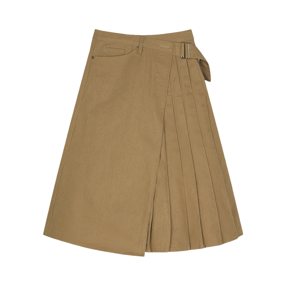 플랫웨이브 인 서울 슬릭크 우먼스 빈티지 롱 스커트 브라운(Flatwave in Seoul Slik Womens Vintage Long Skirt Brown)