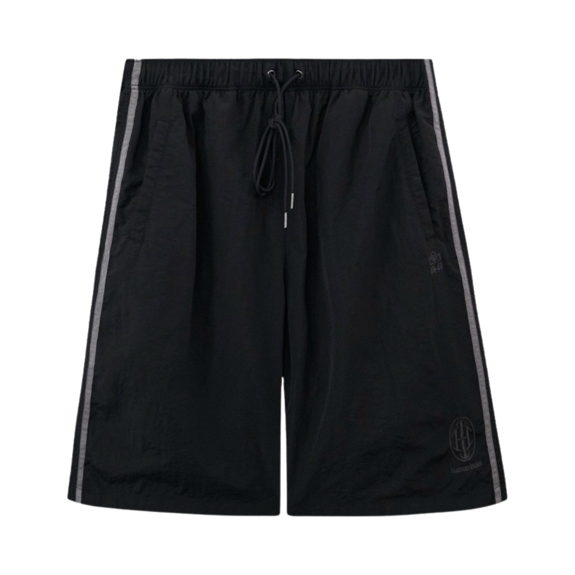 폴리테루 휴먼인덱스 인덱스 1/2 나일론 트랙 팬츠 블랙+화이트(Polyteru Human Index Index 1/2 Nylon Track Pants Black+White)