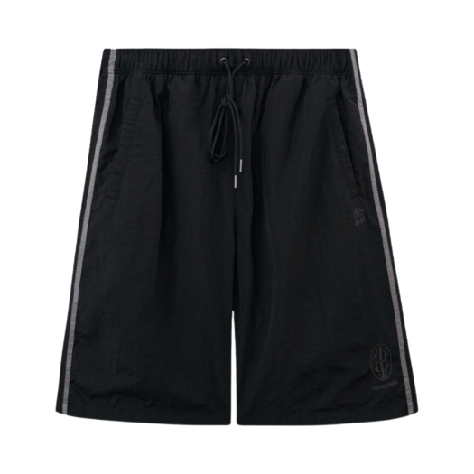HM5TSP0601MO Polyteru Human Index Index 1/2 Nylon Track Pants Black+White
