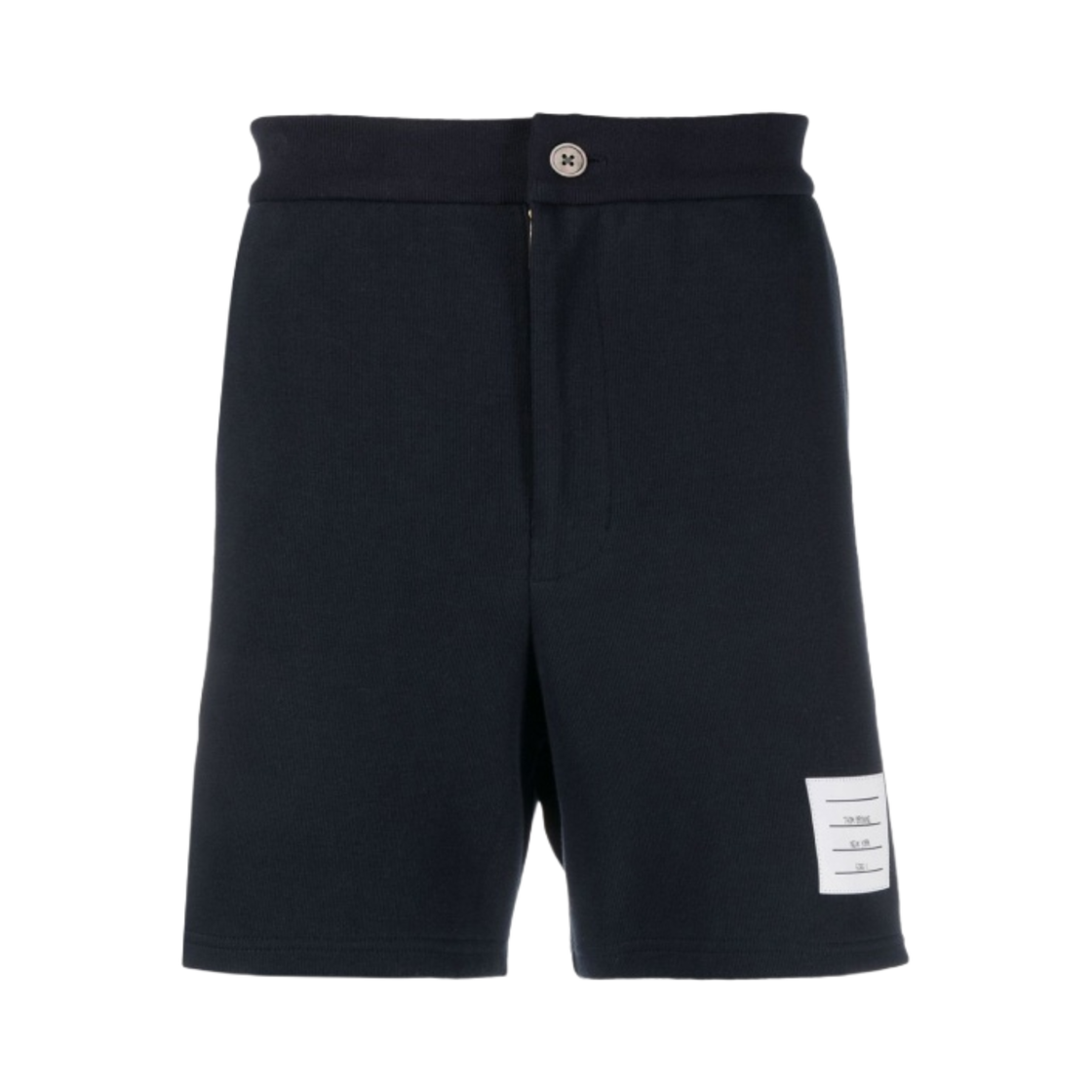 MJQ164A-J0029-415 Thom Browne Cotton Interlock Mid Thigh Summer Shorts Navy