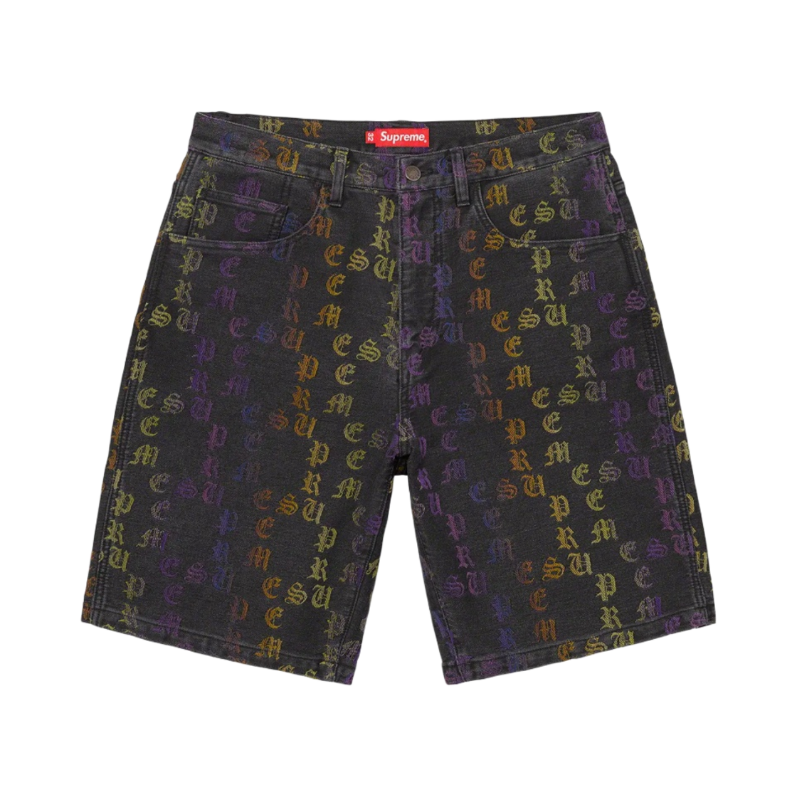 슈프림 그라디언트 자카드 데님 쇼츠 블랙 - 22SS