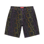 Supreme Gradient Jacquard Denim Shorts Black - 22SS
