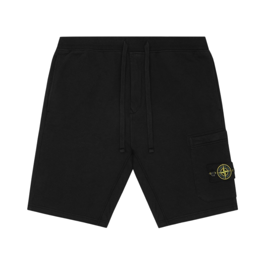 Stone Island 64651 Fleece Bermuda Shorts Black - 22SS