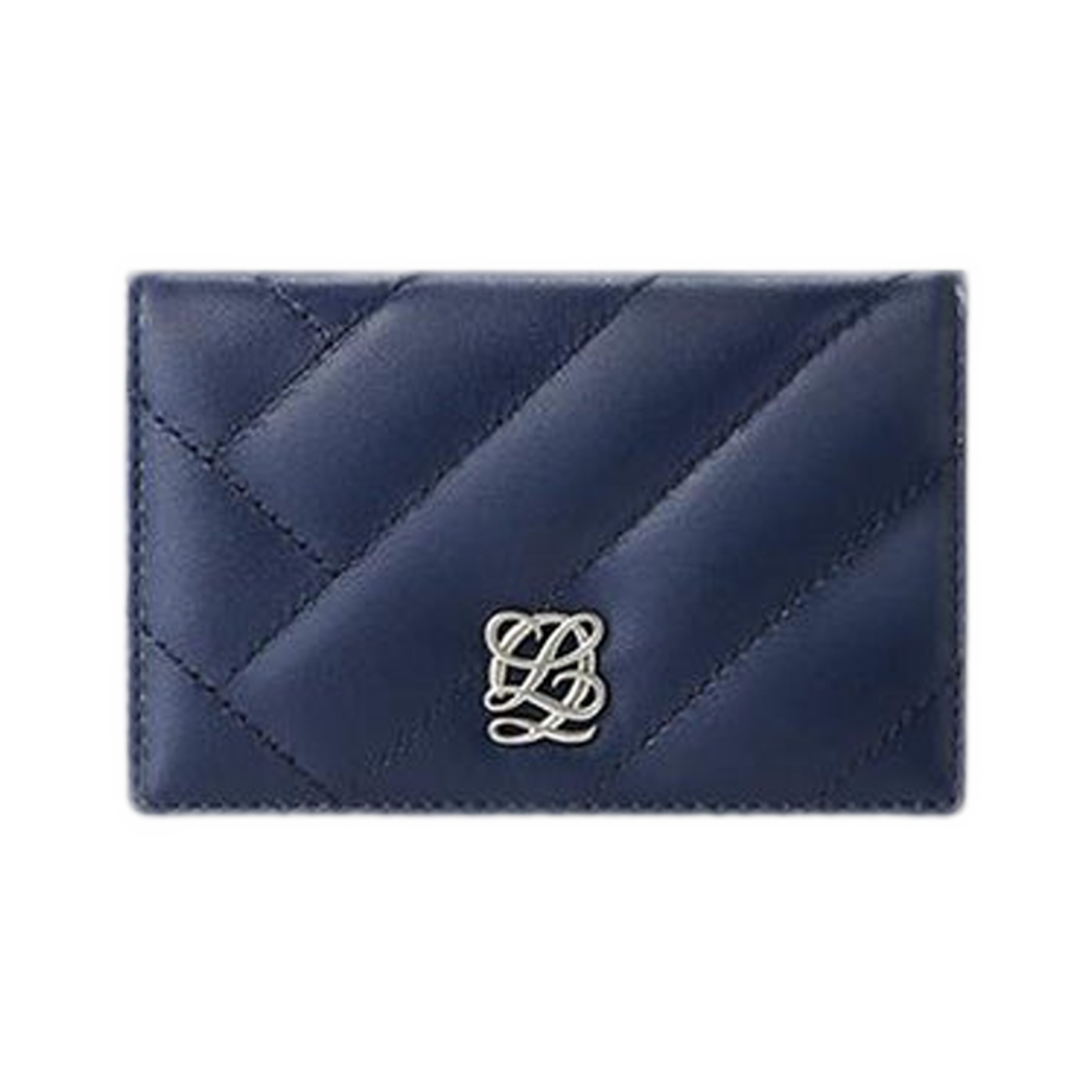 루이까또즈 L 퀼팅 레더 바이폴드 카드 슬림 지갑 네이비(Louis Quatorze L-Quilting Leather Bi-Fold Card Slim Wallet Navy)