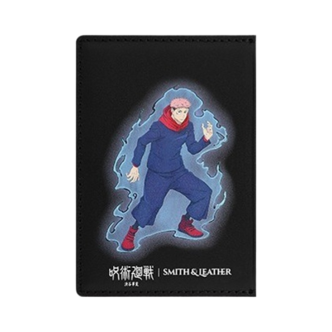 스미스 앤 레더 x 주술회전 레더 카드 지갑 이타도리 유지(Smith & Leather x Jujutsu Kaisen Leather Card Wallet Itadori Yuji)