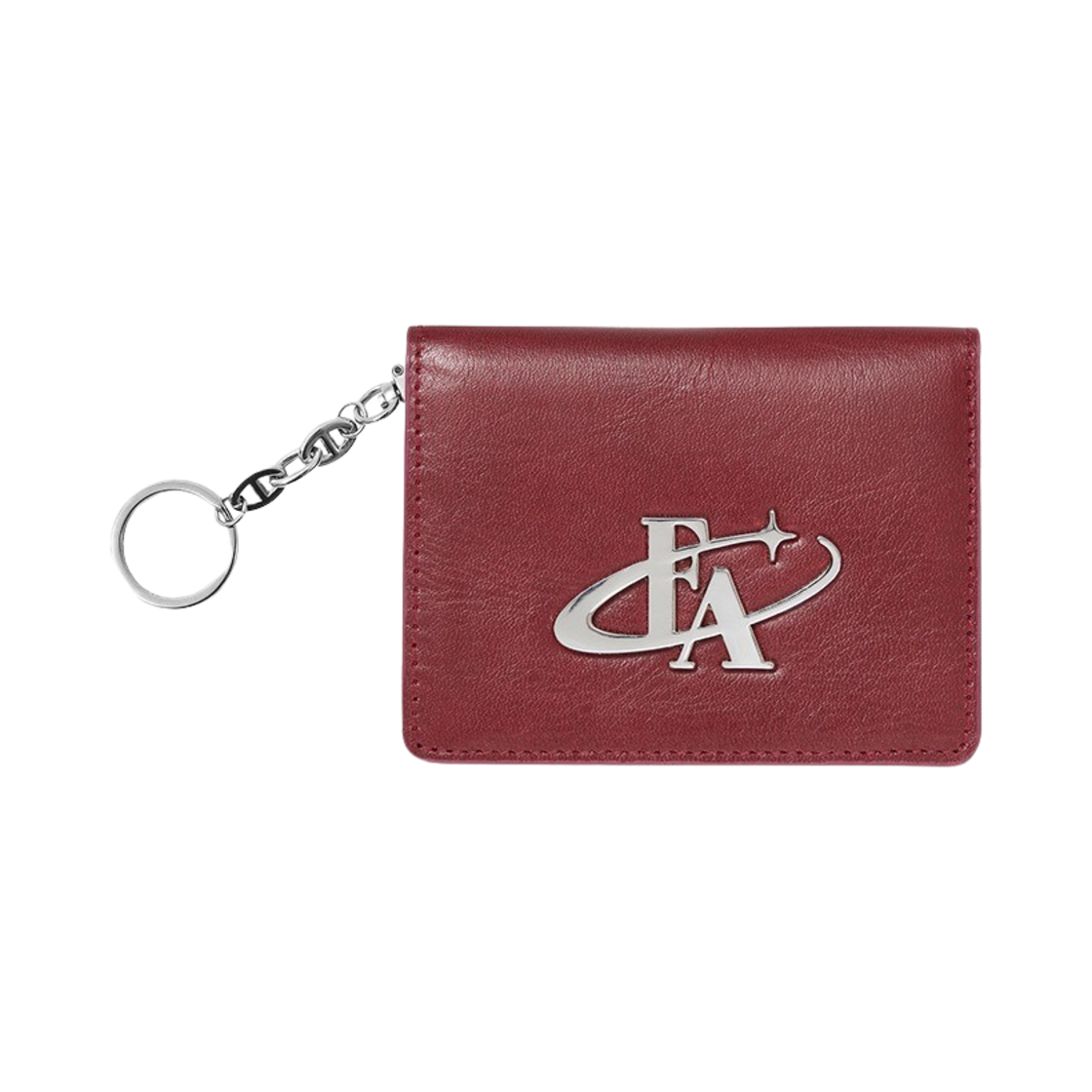 포어필 메탈 로고 플랩 카드 월렛 와인(For Appeal Metal Logo Flap Card Wallet Wine)