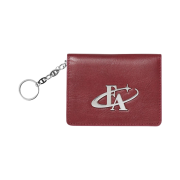 For Appeal Metal Logo Flap Card Wallet Wine