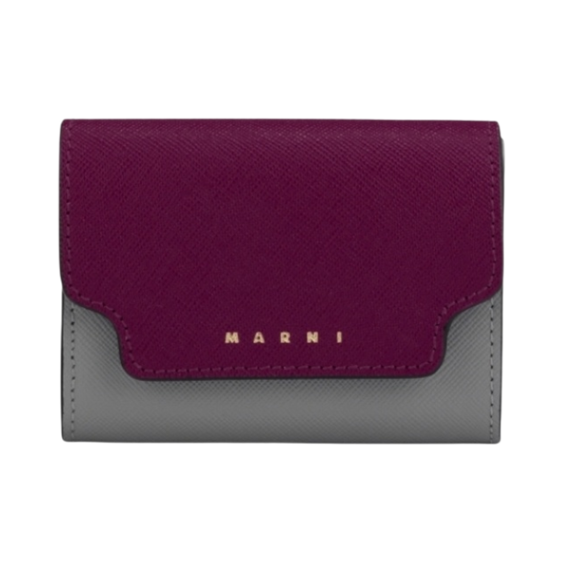 PFMO0072U1-LV520-Z563N Marni Saffiano Leather Coin Case Purple Grey Brown - 대표 이미지 #1