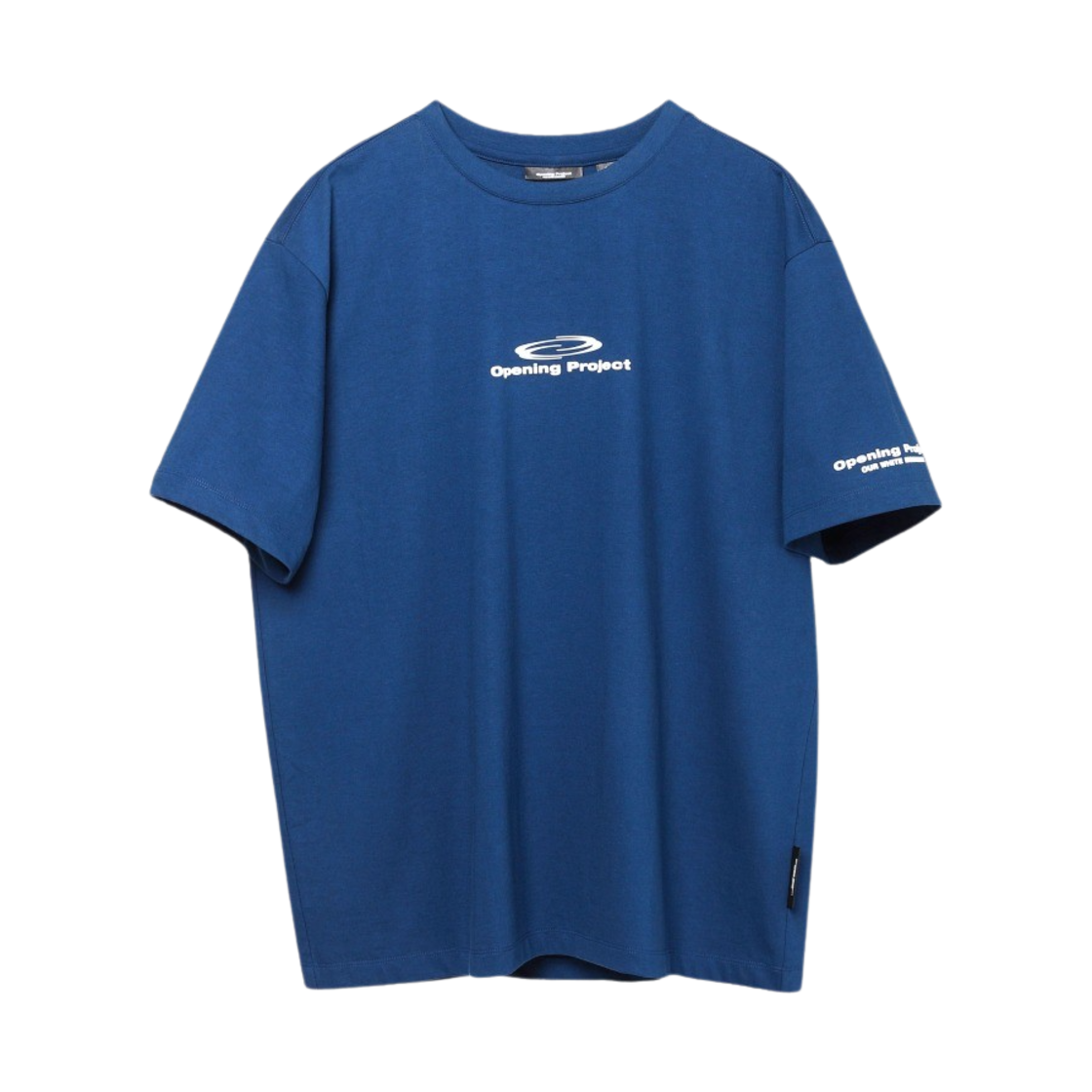 오프닝프로젝트 엠브로이더리 로고 티셔츠 블루