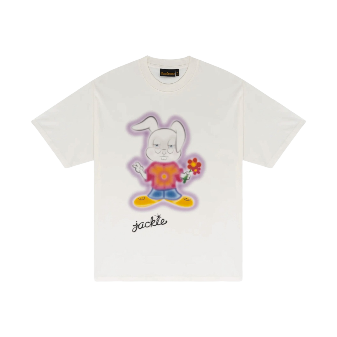 드류 하우스 피스 러브 & 재키 숏슬리브 티셔츠 오프 화이트(Drew House Peace Love & Jackie S/S T-Shirt Off White)