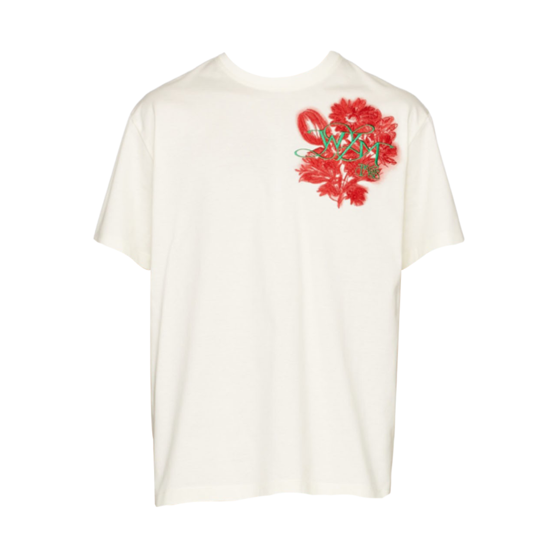 우영미 자수 그래픽 티셔츠 아이보리 - 22SS(Wooyoungmi Embroidered Graphic T-Shirt Ivory - 22SS) - 1