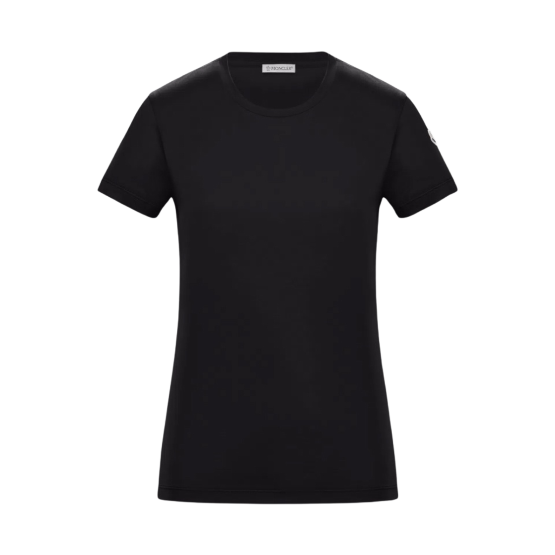 (W) 몽클레르 코튼 저지 티셔츠 블랙 - 23SS((W) Moncler Cotton Jersey T-Shirt Black - 23SS) - 1