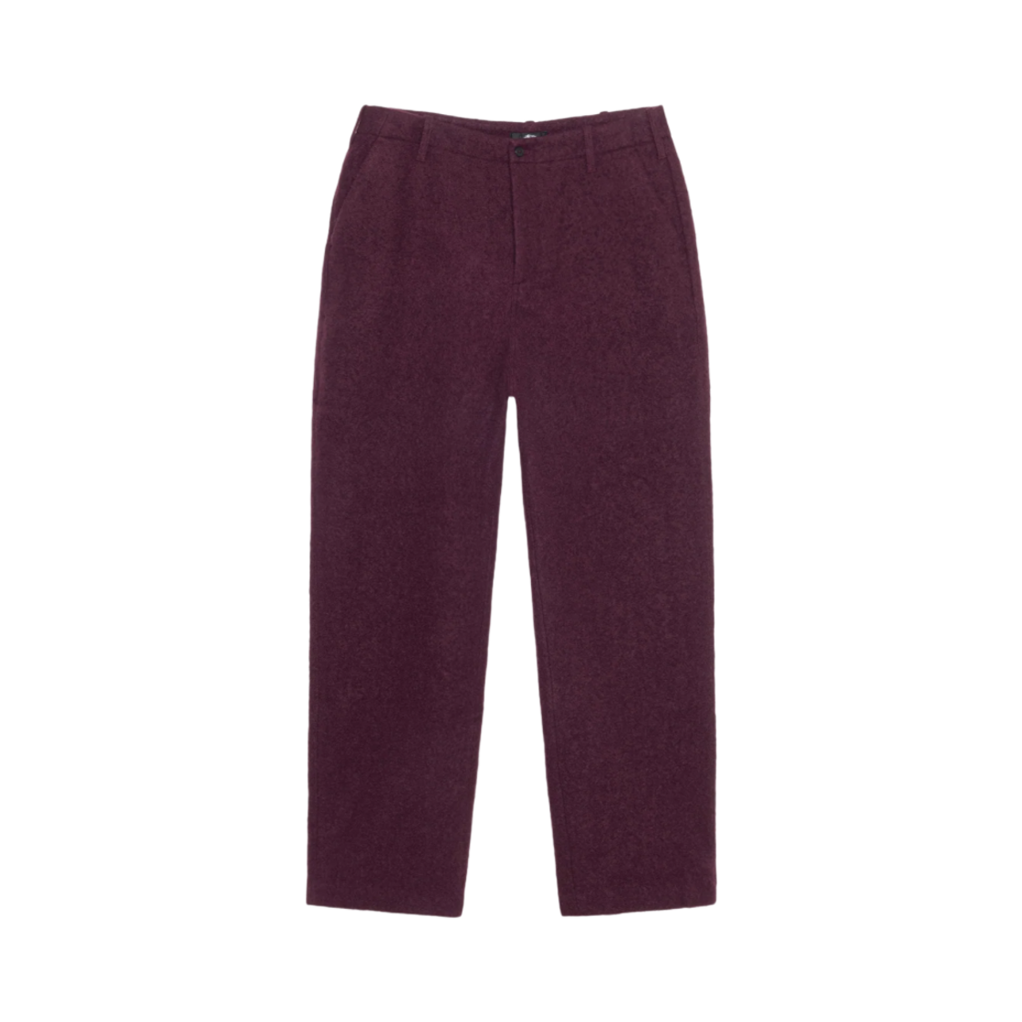 116686 Stussy Relaxed Textured Wool Trouser Wine