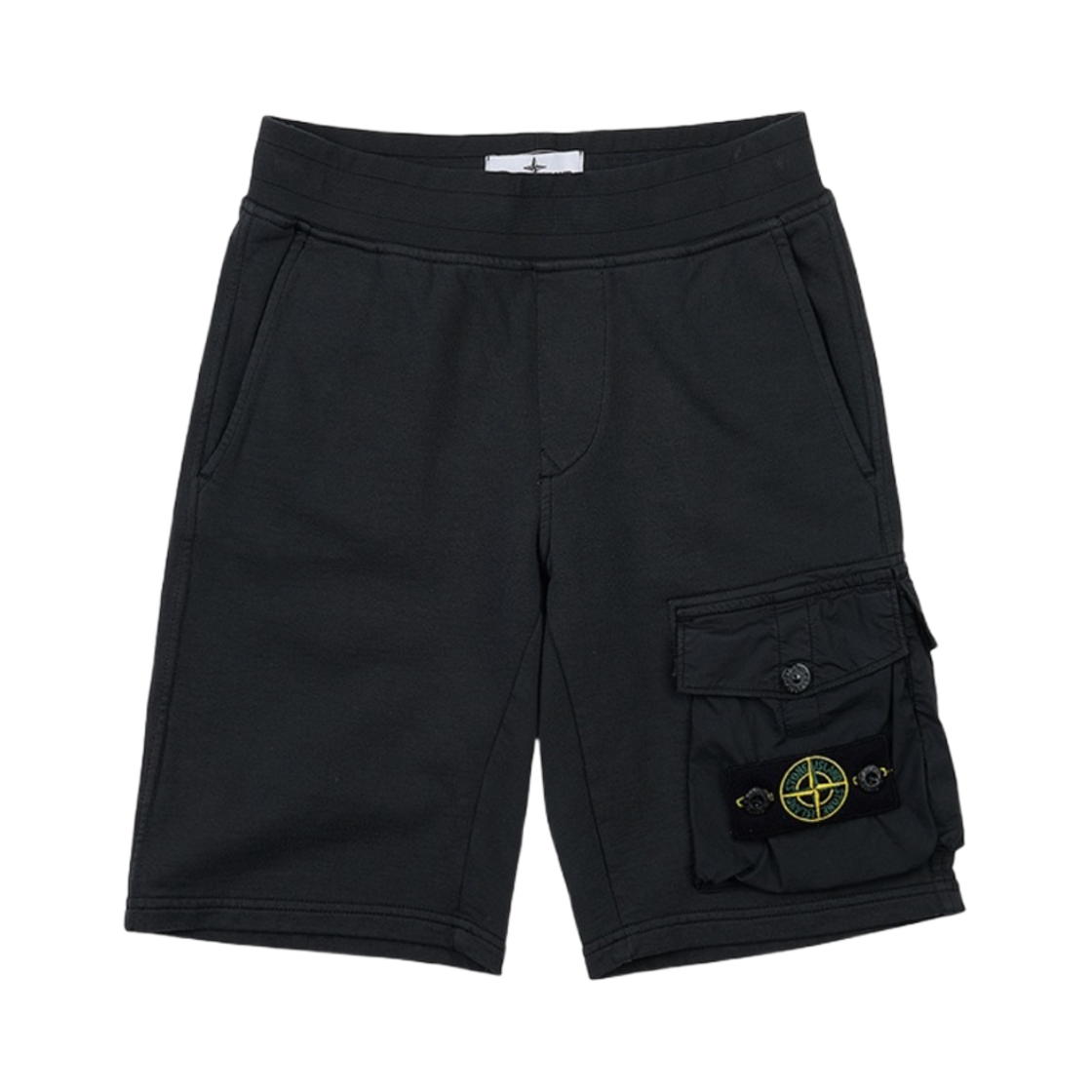 (키즈) 스톤 아일랜드 60340 코튼 플리스 카고 쇼츠 다크 그레이 - 23SS((Kids) Stone Island 60340 Cotton Canvas Cargo Shorts Dark Grey - 23SS) - 1