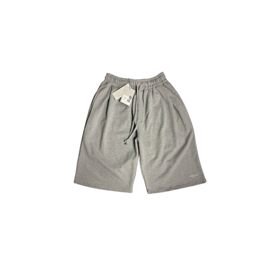 UMCM16MG Undermycar Mu.16 Anti Fxxking Logo Play Oversized One Tuck Sweat Shorts Melange Gray