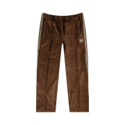 Needles Narrow Track Pants Velour Brown