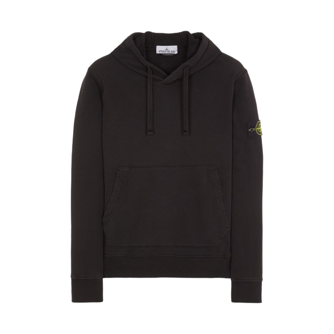 스톤 아일랜드 64151 코튼 플리스 가먼트 다이드 후드 스웨트셔츠 블랙 - 23FW