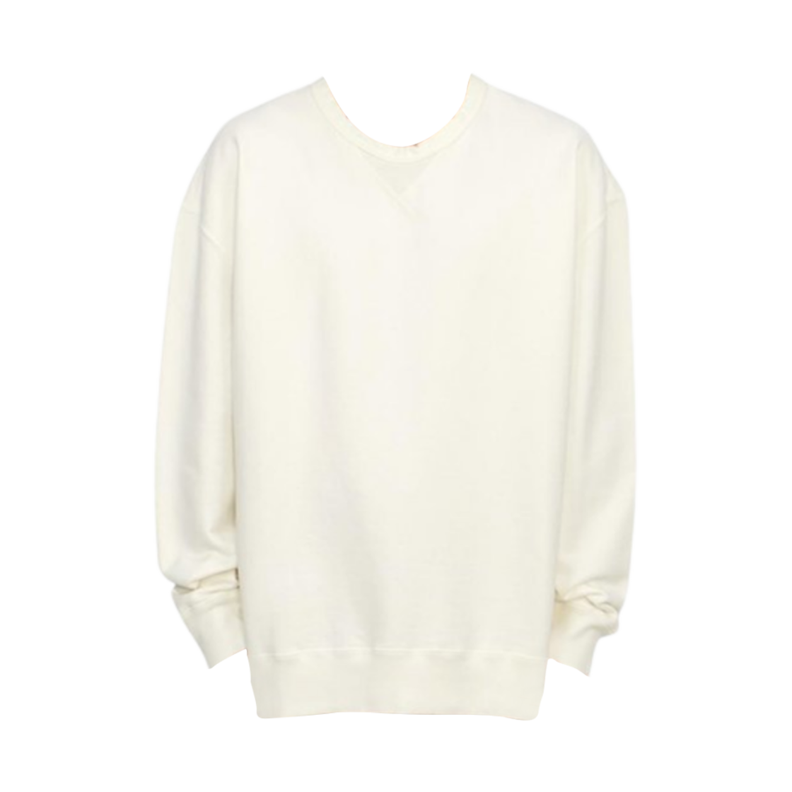 텐씨 가먼트 다이드 코튼 저지 스웨트셔츠 화이트(Ten C Garment Dyed Cotton Jersey Sweatshirt White)